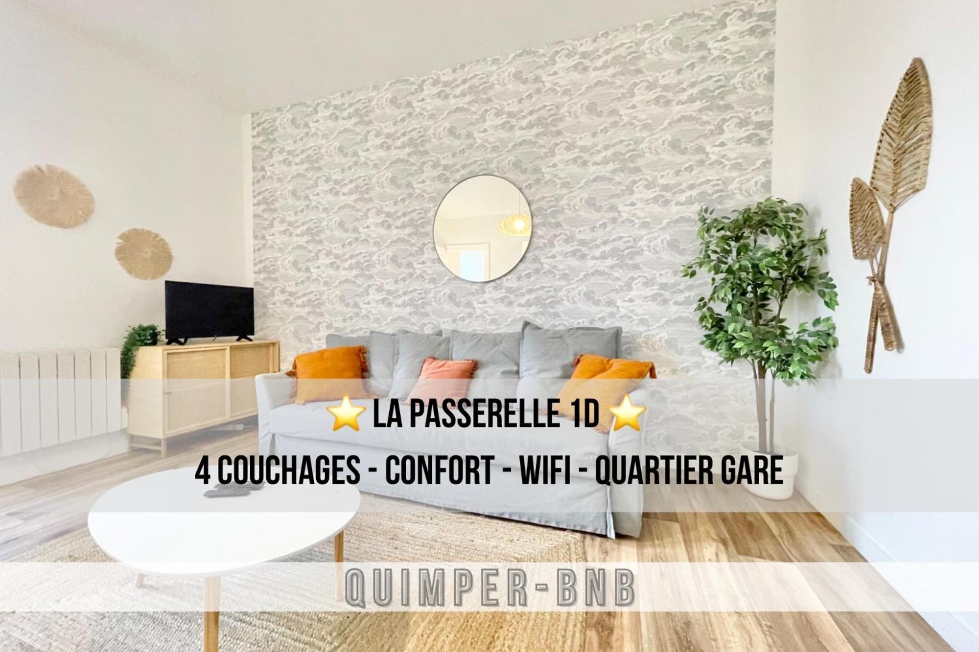 La Passerelle 1D - Quartier Gare - Wifi Quimper Exterior foto